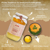 Pure Natural Kankrej Bilona A2 Cow Ghee By Indicow | Rich In Vitamins A, E Healthy Desi Cow Ghee Good For Sweets | 2 Litr (1 Litr * 2) 67.6 Ounce | Jar Pack